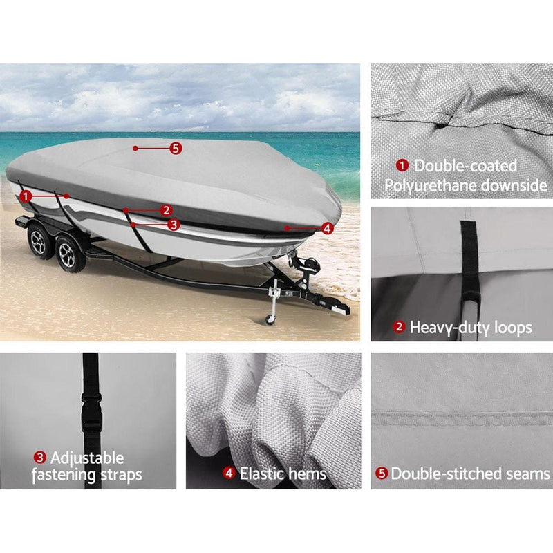 Seamanship Premium 12-15.5ft Boat Cover Trailerable Marine 