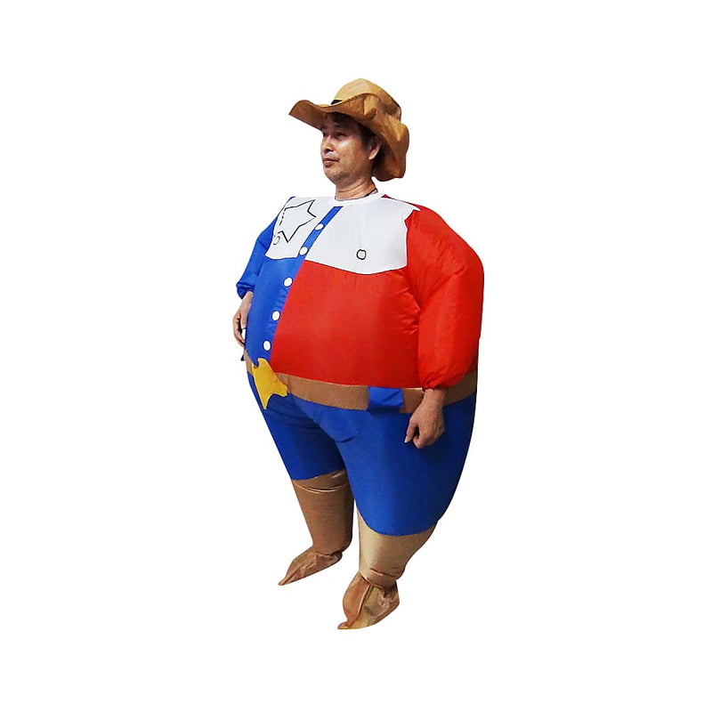 SHERIFF Fancy Dress Inflatable Suit -Fan Operated Costume - 