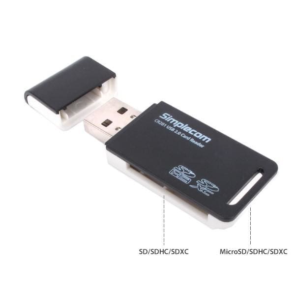 Simplecom CR201 Hi-Speed USB 2.0 Card Reader 2 Slot - 