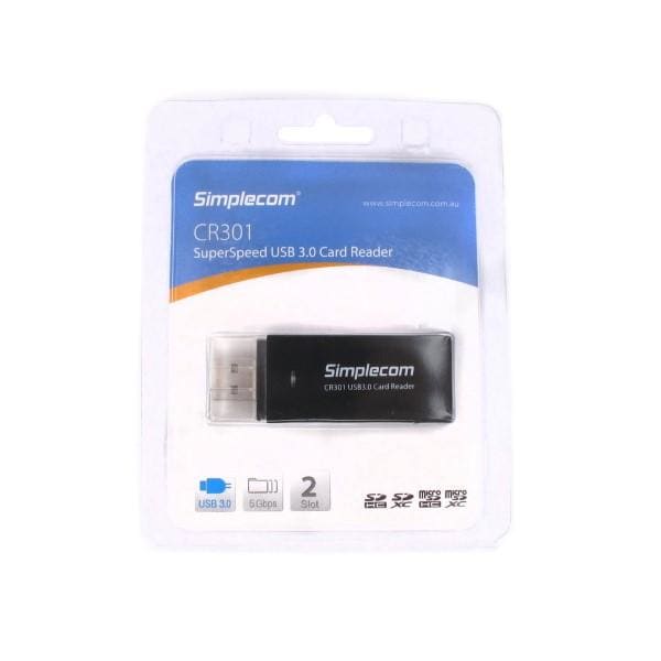 Simplecom CR301 SuperSpeed USB 3.0 Card Reader 2 Slot - 