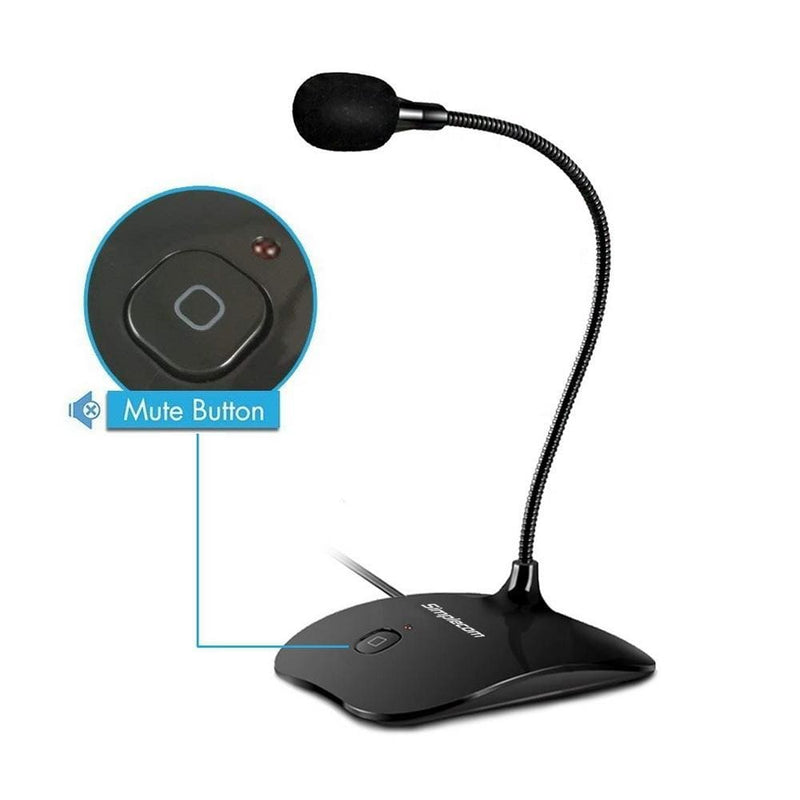 Simplecom UM350 Plug and Play USB Desktop Microphone with 