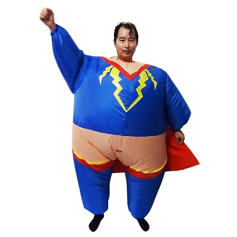 Super Hero Fancy Dress Inflatable Suit - Fan Operated 
