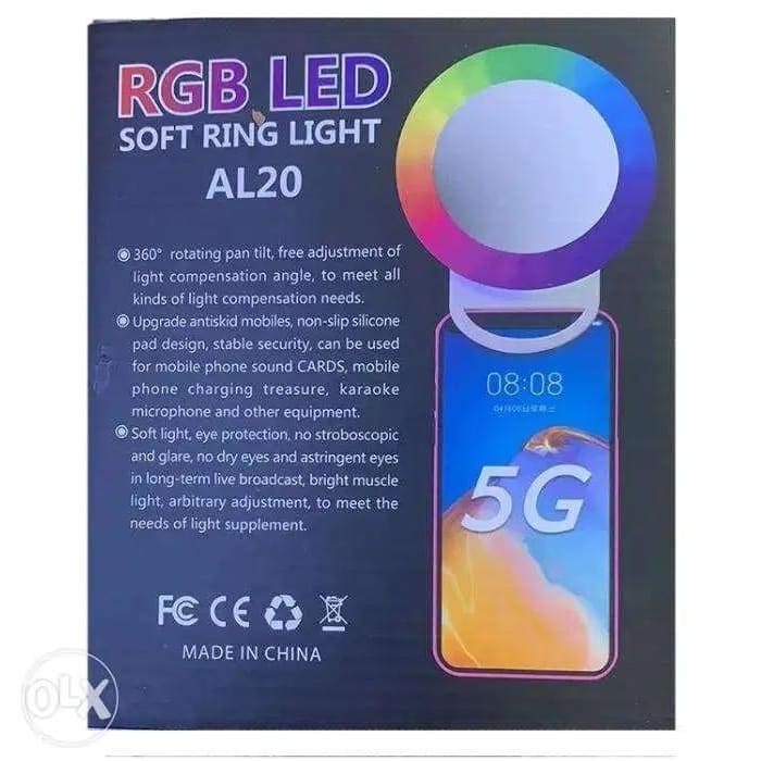 TEQ RGB LED Soft Ring Light AL20 for Mobile - Electronics > 