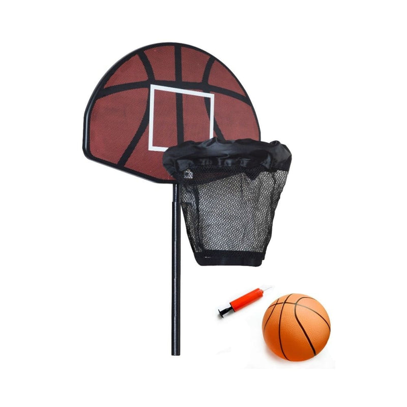 Trampoline Basketball Hoop Ring Backboard Ball Set - Sports 