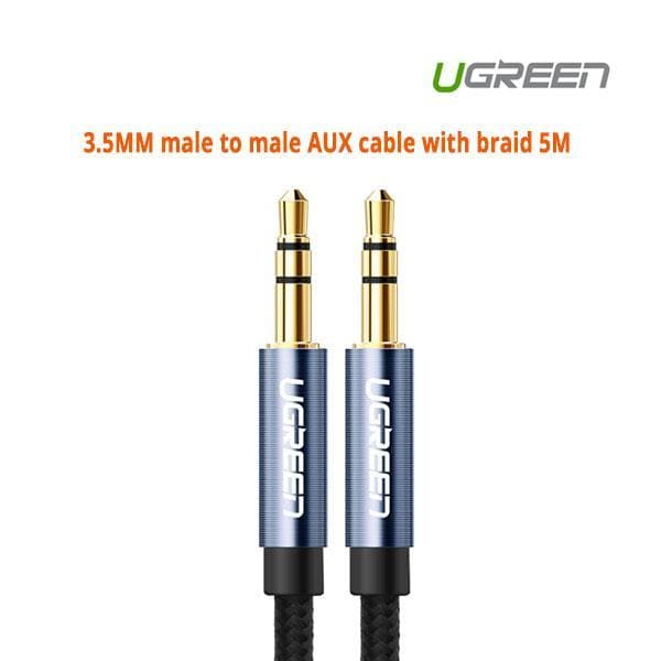 UGREEN 3.5MM male to male AUX cable with braid 5M (10689) - 