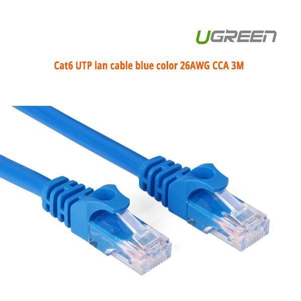 UGREEN Cat6 UTP blue color 26AWG CCA LAN Cable 3M (11203) - 
