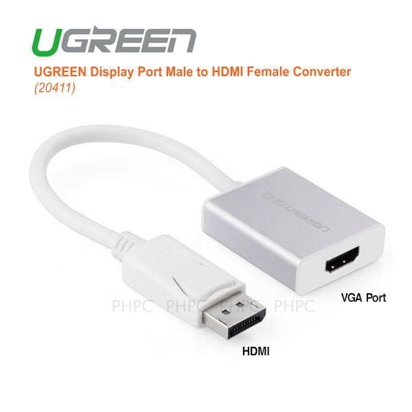 UGREEN DisplayPort Male to HDMI Female Converter (20411) - 