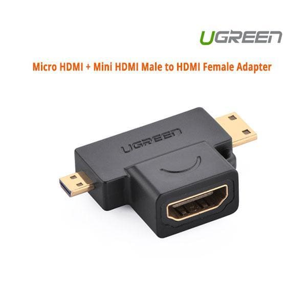 UGREEN Micro HDMI + Mini HDMI Male to HDMI Female Adapter 