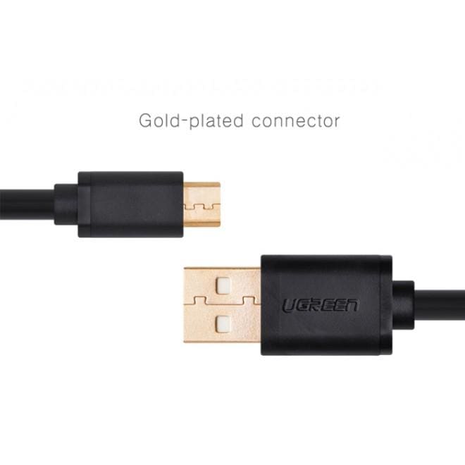 UGREEN Micro USB Male to USB Male cable Gold-Plated - White 