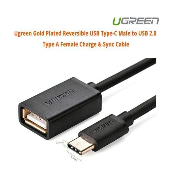 UGREEN USB Type-C Male to USB 2.0 Type A Female Charge & 