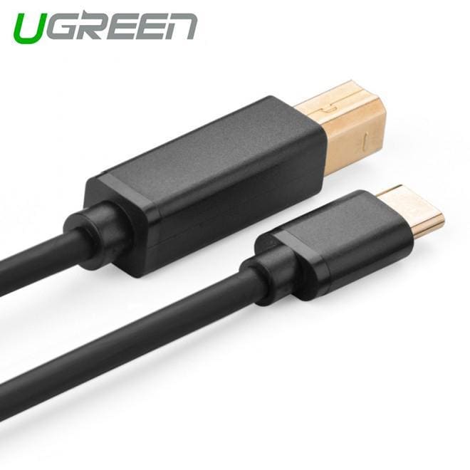 UGREEN USB Type C Male to USB 2.0 B Male Cable - Black 2M 