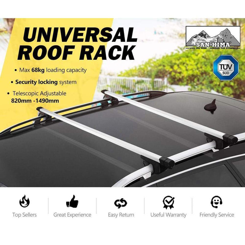 Universal Car Top Roof Rack Rail Cross Bars Aluminum 