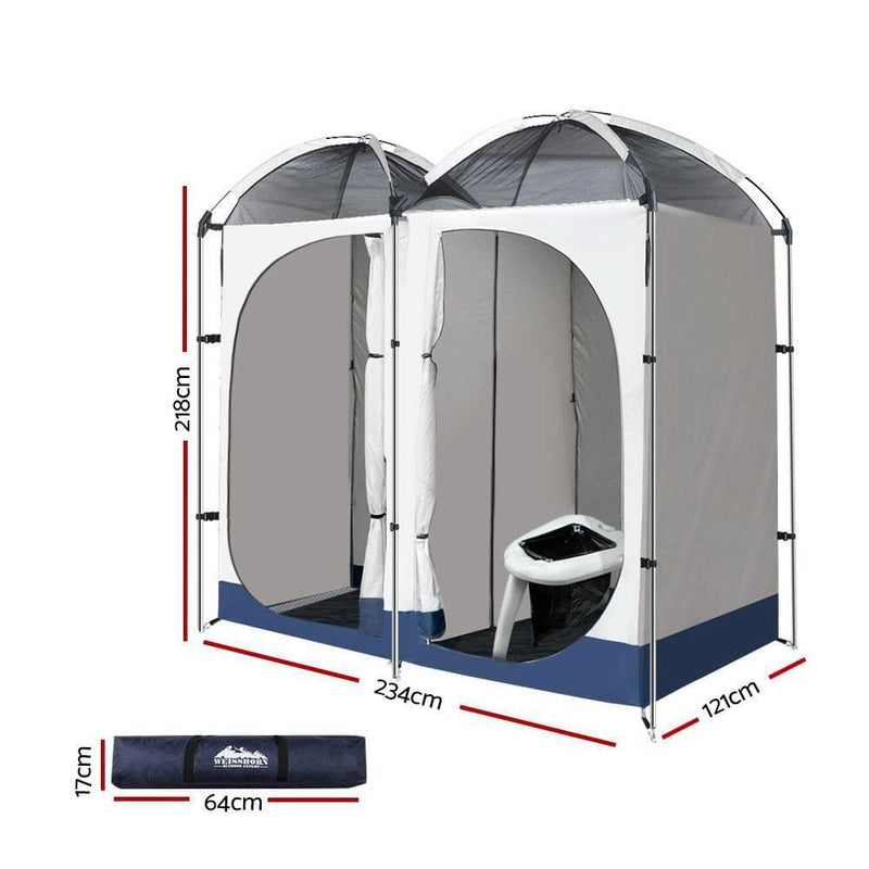 Weisshorn 20L Outdoor Double Toilet Camping Shower Tent Pop 