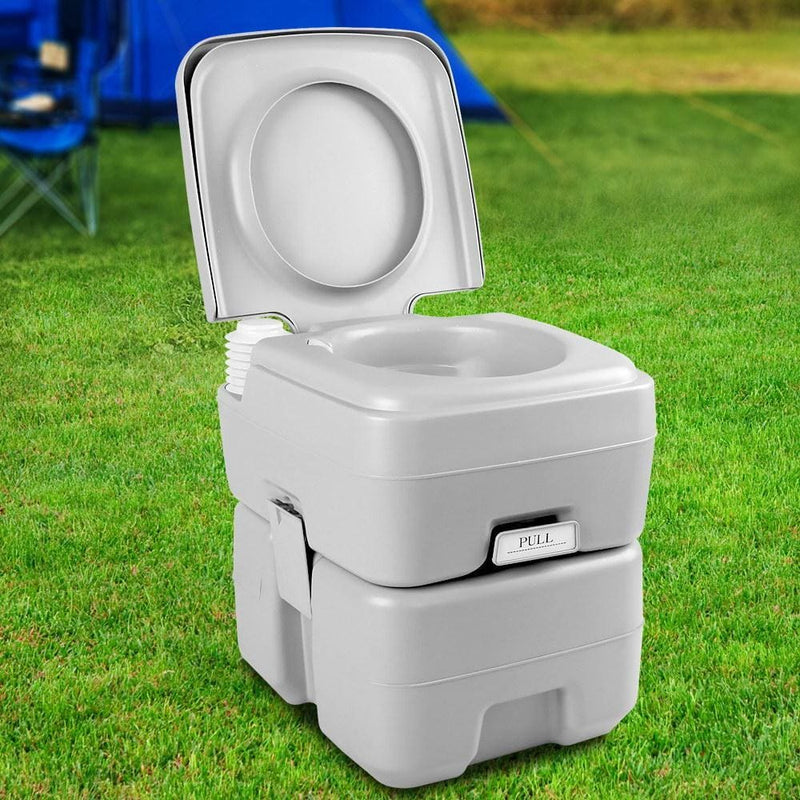 Weisshorn 20L Portable Outdoor Camping Toilet - Grey - 