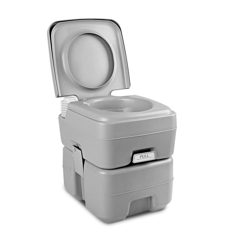 Weisshorn 20L Portable Outdoor Camping Toilet - Grey - 