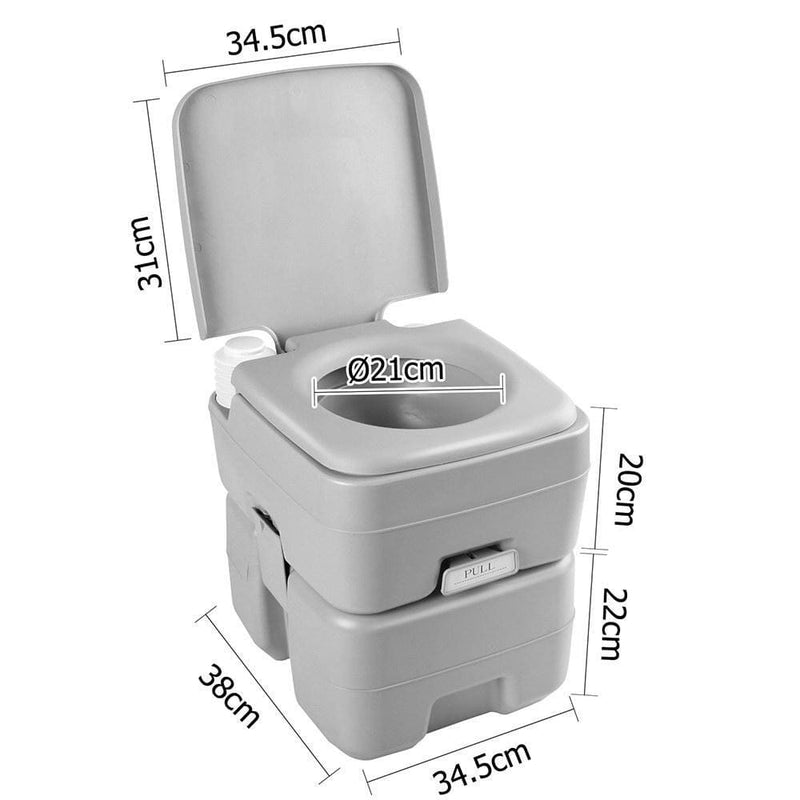 Weisshorn 20L Portable Outdoor Camping Toilet with Carry 