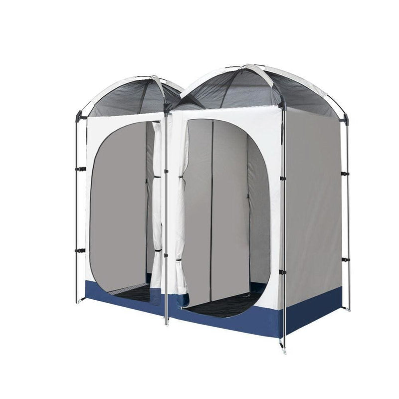 Weisshorn Double Camping Shower Tent Portable Toilet Outdoor