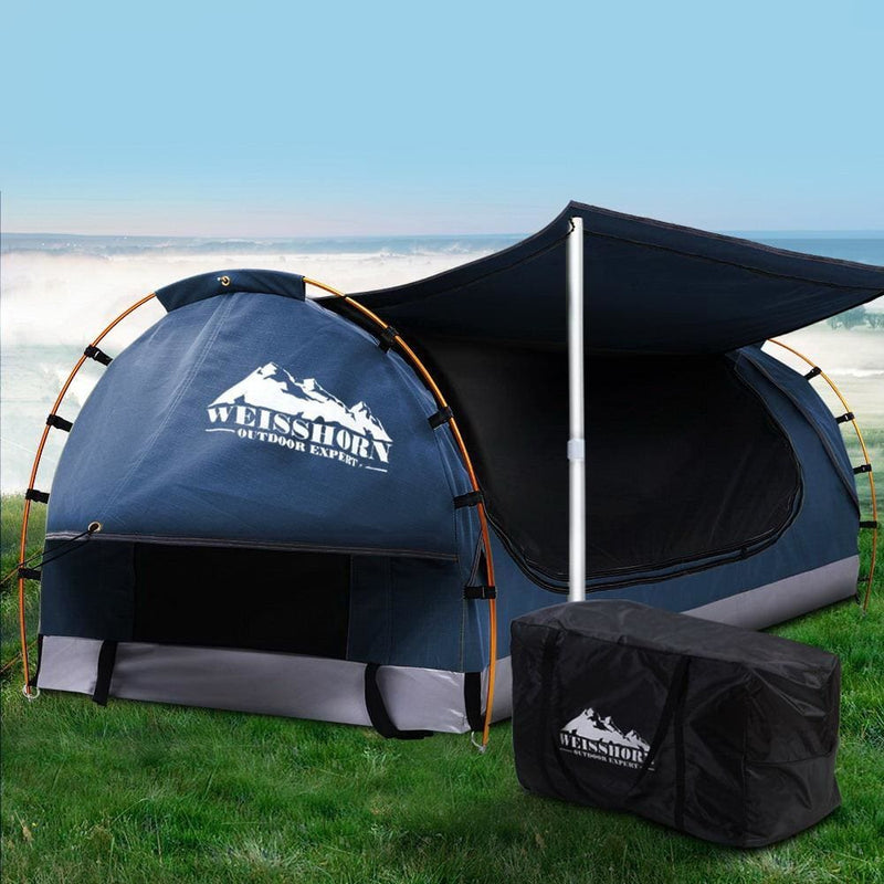 Weisshorn Double Swag Camping Swags Canvas Free Standing 