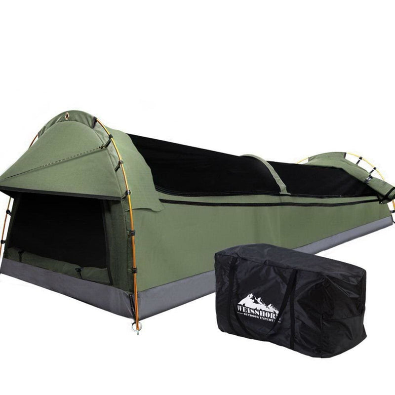 Weisshorn Double Swag Camping Swags Canvas Tent Deluxe 