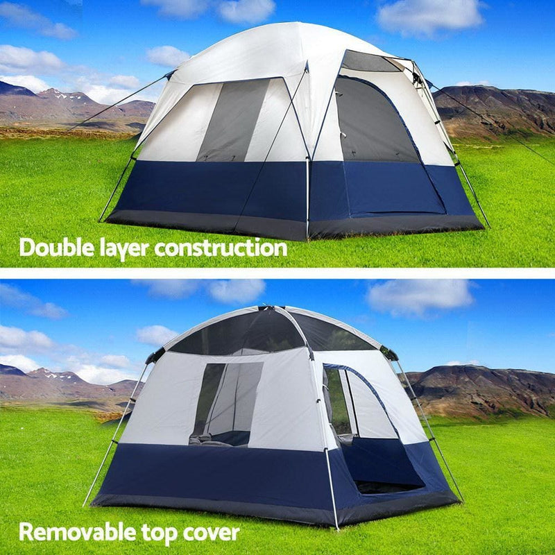 Weisshorn Family Camping Tent 4 Person Hiking Beach Tents 