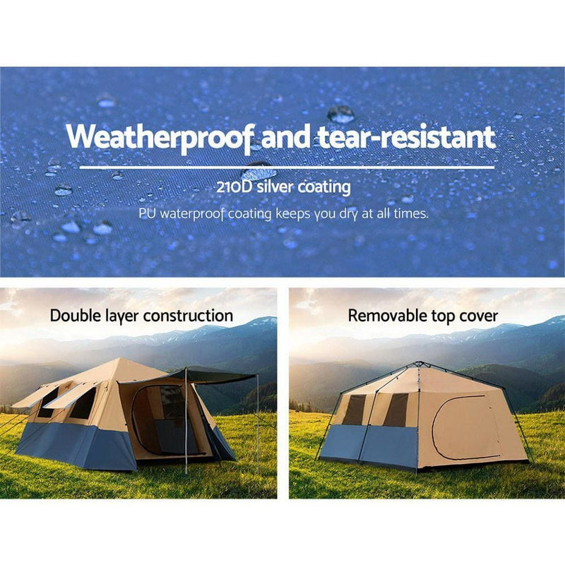 Weisshorn Instant Up Camping Tent 8 Person Pop up Tents 