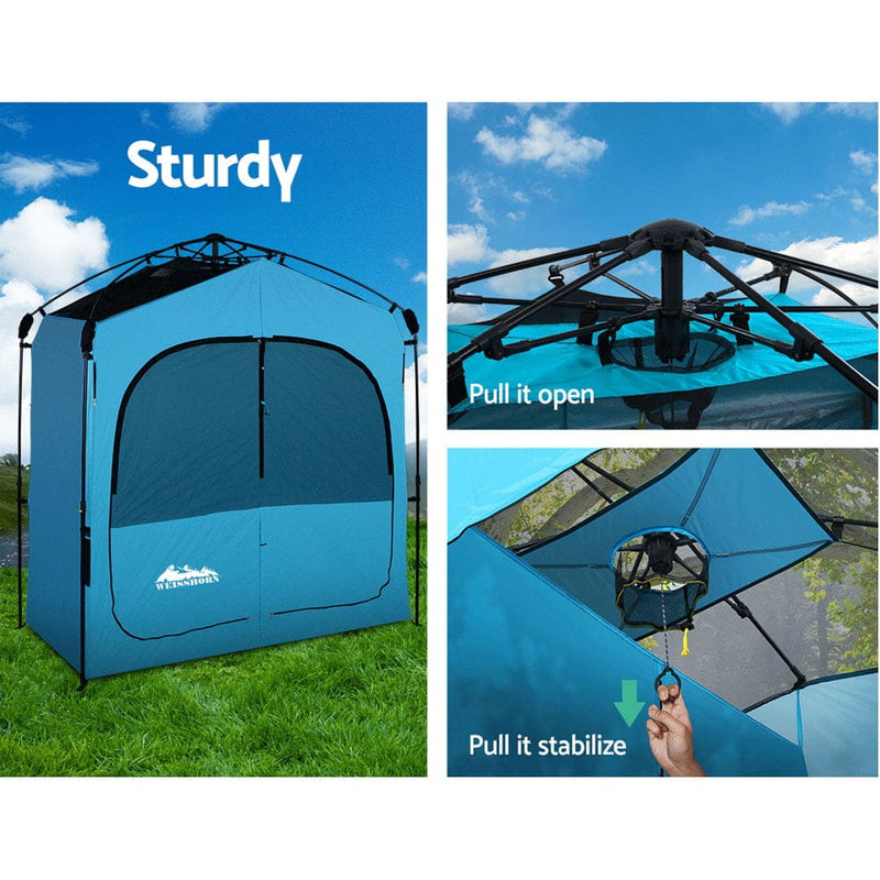Weisshorn Pop Up Camping Shower Tent Portable Toilet Outdoor