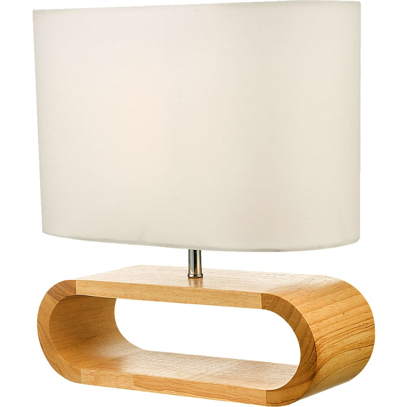 Wooden Modern Table Lamp Timber Bedside Lighting Desk 