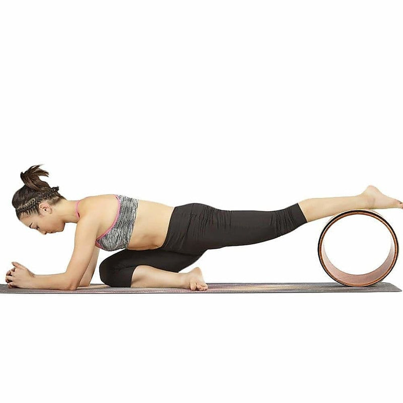 Yoga Pilates Wheel Cork Circle Prop Back Chest Hips Abdomen 