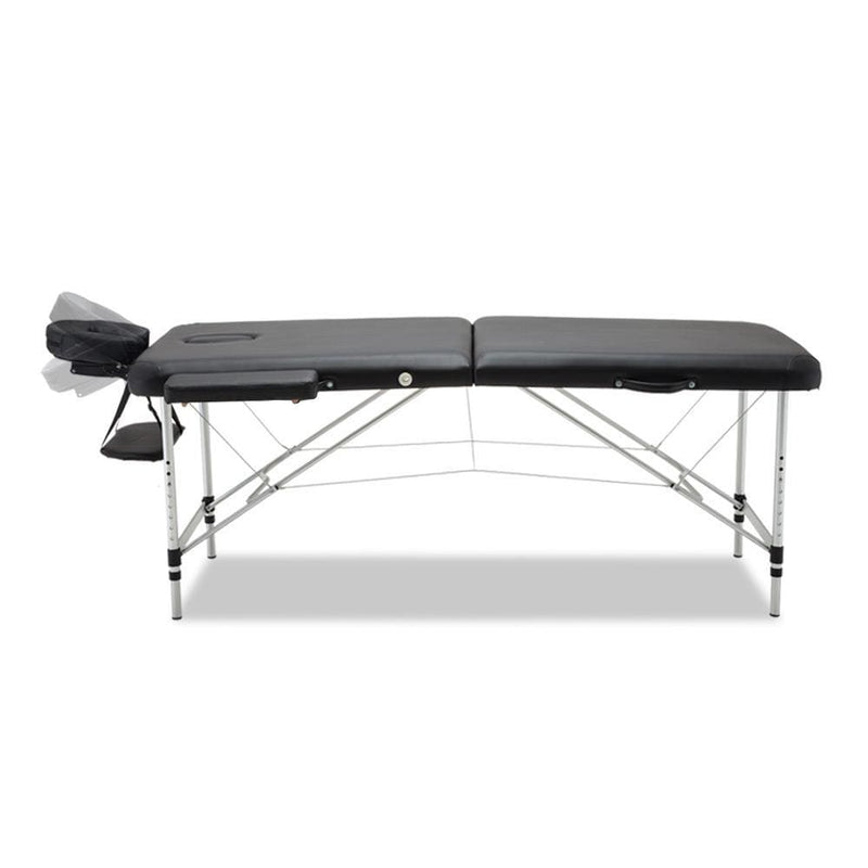 Zenses 70cm Wide Portable Aluminium Massage Table Two Fold 