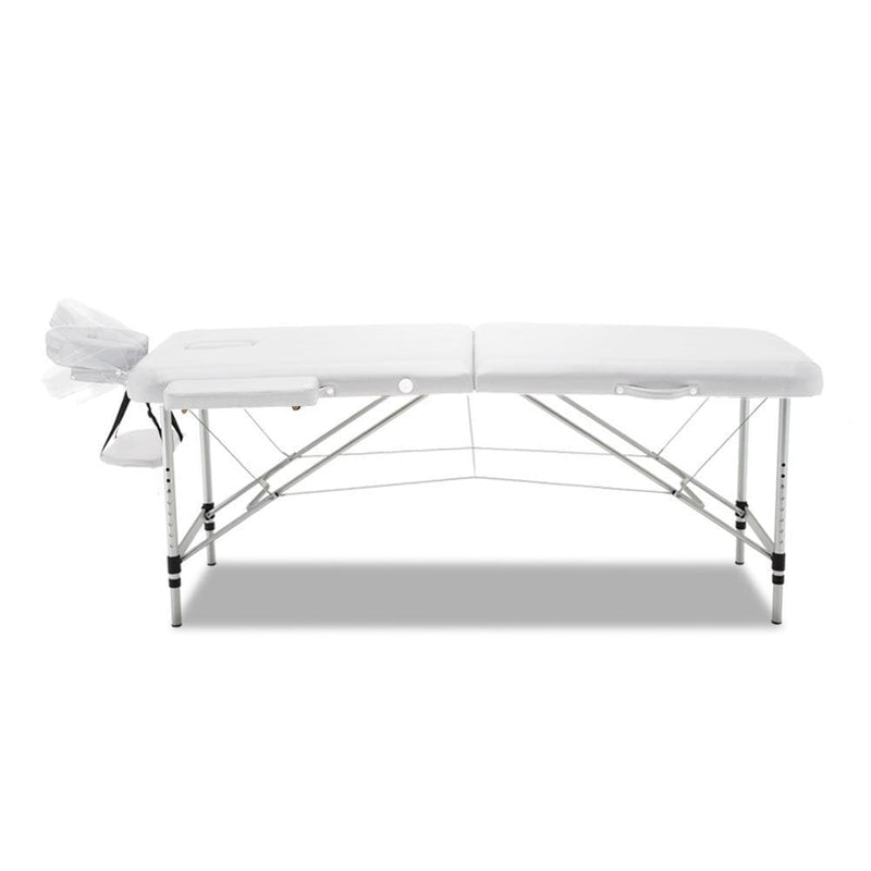 Zenses 75cm Wide Portable Aluminium Massage Table Two Fold 